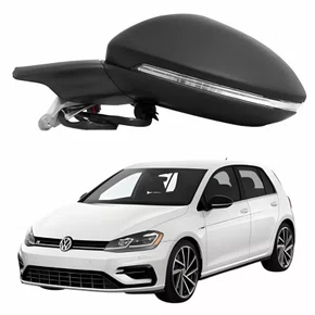 Retrovisor Vw Golf 2014 Até 2019 Elétrico Com Pisca METAGAL Lado Esquerdo Motorista