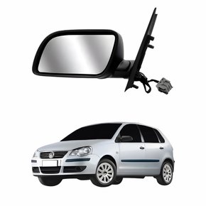 Retrovisor Vw Polo 2002 Até 2009 Elétrico 4 Portas Lado Esquerdo Motorista