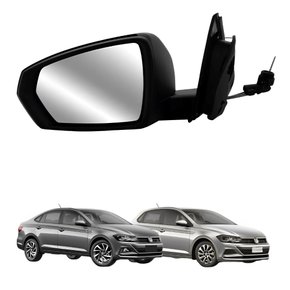 Retrovisor Vw Polo Virtus 2017 Até 2022 Com Controle Lado Direito Passageiro