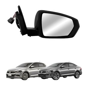 Retrovisor Vw Polo Virtus 2017 Até 2023 Eletrico Lado Esquerdo Motorista