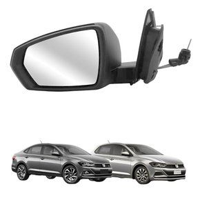 Retrovisor Vw Polo Virtus 2017 Até 2022 Texturizado Com Controle Lado Direito Passageiro