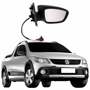 Retrovisor Vw Saveiro Cross G5 2009 2010 2011 2012 2013 Elétrico Com Pisca Lado Direito Passageiro
