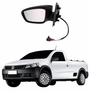 Retrovisor Vw Saveiro G5 2009 2010 2011 2012 2013 Elétrico Com Pisca Lado Esquerdo Motorista