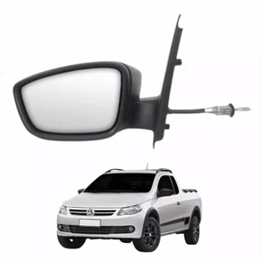 Retrovisor Vw Saveiro G5 2009 Até 2013 Com Controle Capa Texturizada Lado Esquerdo Motorista
