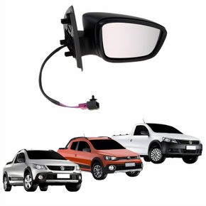 Retrovisor Vw Saveiro G5 Cross G5 2009 Até 2013 Cross G6 2014 Até 2019 Elétrico Com Pisca Lado Direito Passageiro