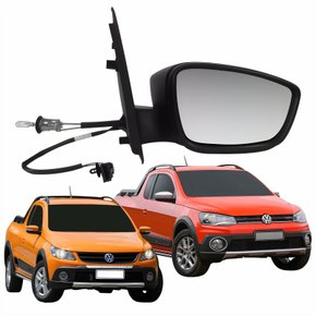 Retrovisor Vw Saveiro Cross G5 2010 Até 2013 G6 2013 Até 2016 Com Controle Com Pisca Lado Direito Passageiro Original