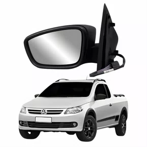 Retrovisor Vw Saveiro G5 2008 Até 2012 Elétrico Capa Lisa Lado Esquerdo Motorista