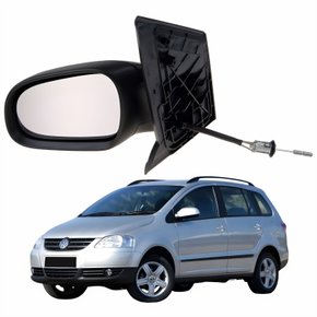 Retrovisor Vw Spacefox 2006 2007 2008 2009 Com Controle Lado Esquerdo Motorista Original