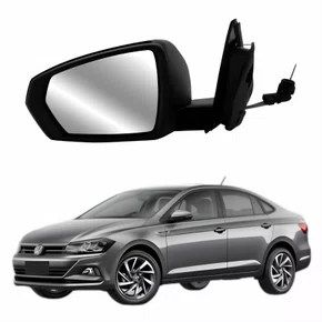 Retrovisor Vw Virtus 2017 Até 2022 Com Pisca Com Controle Lado Esquerdo Motorista