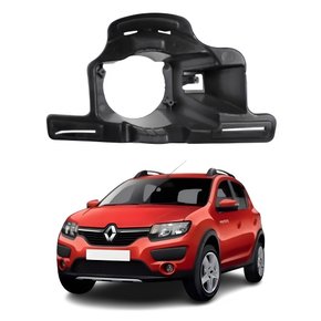 Suporte Farol Milha Renault Sandero Stepway 2015 Até 2023 Lado Esquerdo Motorista