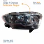 arol Fiat Argo Cronos 2024 2025 Máscara Negra DRL Com Led Lado Esquerdo Motorista