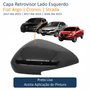 Capa Retrovisor Fiat Argo Cronos Strada 2017 Até 2023 Com Furo Lado Esquerdo Motorista