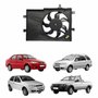 Eletroventilador Ventoinha Com Defletor Fiat Palio Siena Strada Weekend 2001 Até 2009 Com Ar Condicionado Com Resistencia Modelo Behr