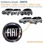 Emblema Grade Fiat Idea Palio 2012 Até 2016 Punto Stilo Uno 2011 Até 2016 Preto