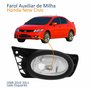 Farol Auxiliar De Milha Honda New Civic 2009 2010 2011 Lado Esquerdo Motorista