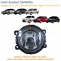 Farol Auxiliar De Milha Peugeot 207 307 Renault Sandero Logan Citroen C3 C4 Lente Vidro Com Aro Preto