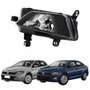 Farol Auxiliar de Milha Vw Polo Virtus 2017 Até 2022 Máscara Preta Lado Esquerdo Motorista