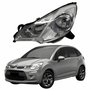 Farol Principal Citroen C3 2013 Até 2021 Máscara Cromada Lado Esquerdo Motorista