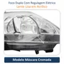 Farol Citroen C3 2003 Até 2012 Cromado Elétrico Com Motor Lado Direito Passageiro