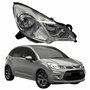 Farol Principal Citroen C3 2013 Até 2021 Máscara Cromada Lado Direito Passageiro