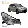 Farol Principal Citroen C3 2013 Até 2021 Máscara Cromada Lado Direito Passageiro