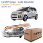 Farol Citroen C3 Picasso 2011 Até 2015 Cromado Depo Lado Esquerdo Motorista