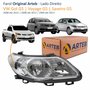 Farol Dianteiro VW Gol Voyage G5 2008 Até 2012 Saveiro G5 2009 Até 2013 Original Arteb Foco Duplo Máscara Cromomix Lado Direito Passageiro