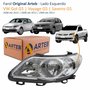 Farol Dianteiro VW Gol Voyage G5 2008 Até 2012 Saveiro G5 2009 Até 2013 Original Arteb Foco Duplo Máscara Cromomix Lado Esquerdo Motorista