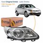 Farol Dianteiro VW Voyage G5 2008 Até 2012 Original Arteb Foco Duplo Máscara Cromomix Lado Direito Passageiro