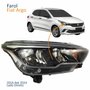 Farol Principal Fiat Argo 2016 Até 2024 Máscara Negra Com Led Lado Direito Passageiro