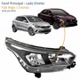 Farol Fiat Argo Cronos 2016 Até 2024 Máscara Negra Sem Led Lado Direito Passageiro
