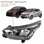 Farol Fiat Argo Cronos 2016 Até 2024 Máscara Negra Sem Led Lado Esquerdo Motorista