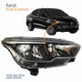 Farol Principal Fiat Cronos 2016 Até 2024 Máscara Negra Com Led Lado Direito Passageiro