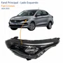 Farol Fiat Cronos 2024 Até 2025 Máscara Negra Sem Led Lado Esquerdo Motorista