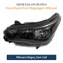 Farol Fiat Cronos 2024 Até 2025 Máscara Negra Sem Led Lado Esquerdo Motorista