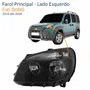 Farol Fiat Doblô 2010 Até 2018 ORIGINAL Máscara Negra Lado Esquerdo Motorista