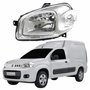 Farol Fiat Fiorino 2014 Até 2019 Máscara Cromada Lado Esquerdo Motorista