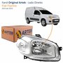 Farol Fiat Fiorino 2014 Até 2019 Original Arteb Máscara Cromada Lado Direito Passageiro