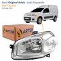 Farol Fiat Fiorino 2014 Até 2019 Original Arteb Máscara Cromada Lado Esquerdo Motorista