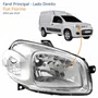 Farol Fiat Fiorino 2014 Até 2019 Original Máscara Cromada Lado Direito Passageiro