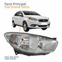 Farol Principal Fiat Grand Siena 2012 Até 2019 Cromomix Lado Direito Passageiro