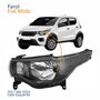 Farol Principal Fiat Mobi 2017 Até 2024 Máscara Negra Lado Esquerdo Motorista