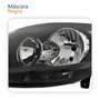 Farol Principal Fiat Palio 2012 2013 2014 2015 2016 Máscara Negra Lado Esquerdo Motorista