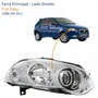 Farol Fiat Palio 2008 Até 2011 Máscara Cromada Com Anel Cromado Lado Direito Passageiro