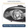Farol Fiat Palio 2008 Até 2011 Original Arteb Foco Duplo Máscara Negra com Anel Cromado Lado Direito Passageiro