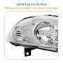 Farol Fiat Palio 2008 Até 2011 Siena 2008 Até 2012 Strada Weekend 2008 Até 2016 Máscara Cromada Com Anel Cromado Lado Direito Passageiro