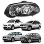 Farol Fiat Palio 2008 Até 2011 Siena 2008 Até 2012 Strada Weekend 2008 Até 2016 Original Arteb Foco Duplo Máscara Negra com Anel Cromado Lado Esquerdo Motorista