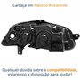 Farol Fiat Palio 2008 Até 2011 Siena 2008 Até 2012 Strada Weekend 2008 Até 2016 Original Arteb Foco Duplo Máscara Negra com Anel Cromado Lado Esquerdo Motorista