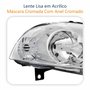 Farol Fiat Palio 2008 2009 2010 2011 Siena 2008 2009 2010 2011 2012 Strada Weekend 2008 2009 2010 2011 2012 2013 2014 2015 2016 Original Máscara Cromada Com Anel Cromado Lado Direito Passageiro