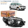 Farol Fiat Palio G3 2003 Até 2014 Original Arteb Máscara Negra Canhão Preto Foco Duplo Lado Direito Passageiro